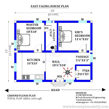 East Facing Vastu House Plan 600 Sqft