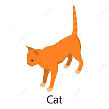3d Cat Clipart Vector Cat Icon