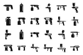 Paint Sprayer Vector Art Icons And