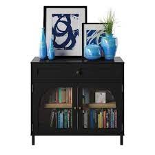 Twin Star Home Black Accent Cabinet