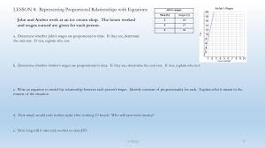 Representing Proportional Relationships