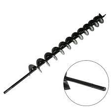 Auger Drill Bit Black Fit For Garden