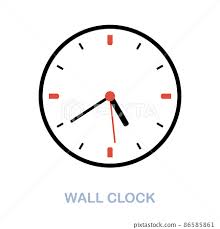 Wall Clock Flat Icon Colored Element