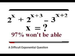 A Difficult Exponential Question