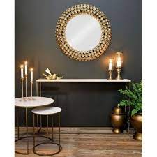 Golden Iron Decorative Wall Mirror For