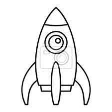 Space Rocket Icon Outline Ilration