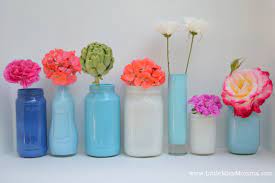 Diy Painted Mason Jar Vases Crafts
