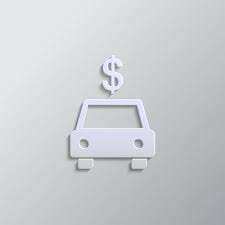 Car Dollar Paper Style Icon Grey