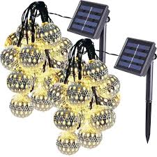 2pack Of Solar String Lights Moroccan