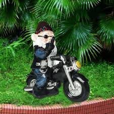 Biker Garden Gnome Statuette