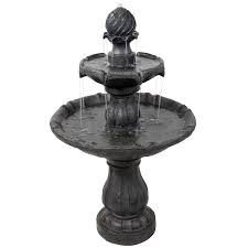Solar Outdoor Tiered Water Fountain