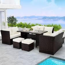 Pe Rattan Wicker Outdoor Sofa Set