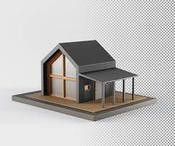 Frame House Isometric 3d Render Icon