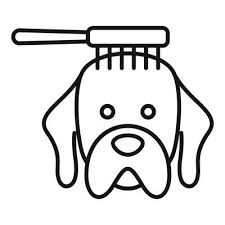 Dog With A Grooming Brush