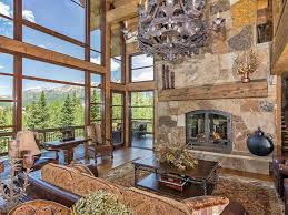 log and stone colorado ski chalet with