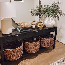 East Bluff Woven Drawer Console Table