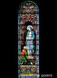 Sticker Religious Stained Glass Window