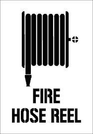 Fire Hose Reel Symbol Stencil Esafety