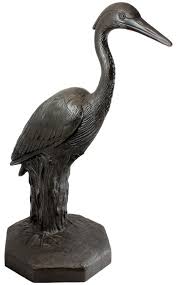 Emsco Great Heron Statue Bronze
