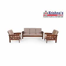 Wooden Designer Sofa Set Cotton Hall