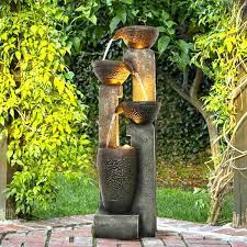 Resin Fiber Modern Outdoor Fountain