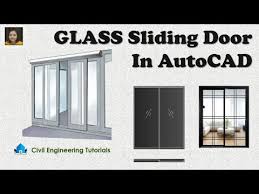 To Draw Glass Sliding Door In Autocad