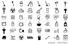 Cleaning Service Linear Icons Set