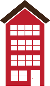 Town Townhouses Home Icon Sign Symbol
