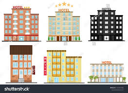 Hotel Hotel Icon Hostel Flat Design
