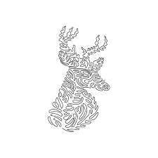 Single Curly One Line Drawing