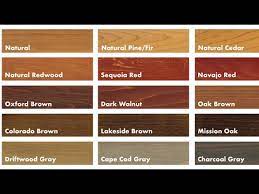 Exterior Stain Colors Stain Charts