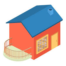 Old House Icon Isometric Vector Old