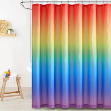 Mildew Resistant Rainbow Shower Curtain