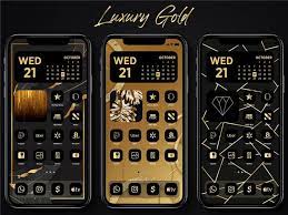 Luxury Gold Black Icon Pack For Iphone