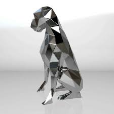 Boxer Dog Statue Life Size Modern