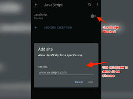 enable or disable javascript in chrome