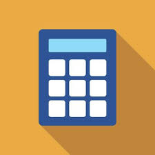 Calculator Flat Icon With Long Shadow
