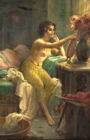Egyptian Girl At A Dressing Table