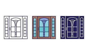 Door And Window Logo Vector Art Icons