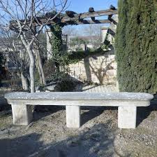 Garden Bench In Old Stones Long