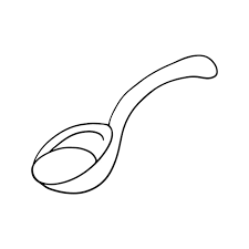 Large Spoon With Sour Cream Vector Cartoon