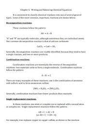 Chemical Equations To Balance Templates