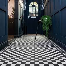 Midnight Chequer Mosaic Tiles Walls