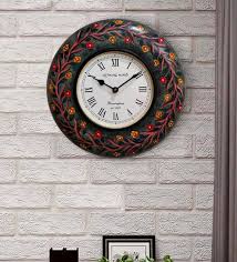 Buy Gold Wooden Pendulum Wall Clock By