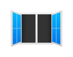 Flat Icon With Window Open On White