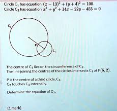 Solved Circle C1 Has Equation X 1