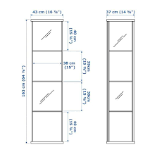 Ikea Detolf Glass Door Cabinet 43x163