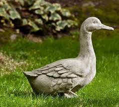 Cast Stone Concrete Duck Garden Object