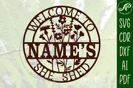 Fl She Shed Sign Svg Cut File