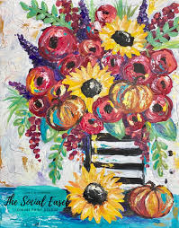 Learn To Paint Funky Fall Flowers